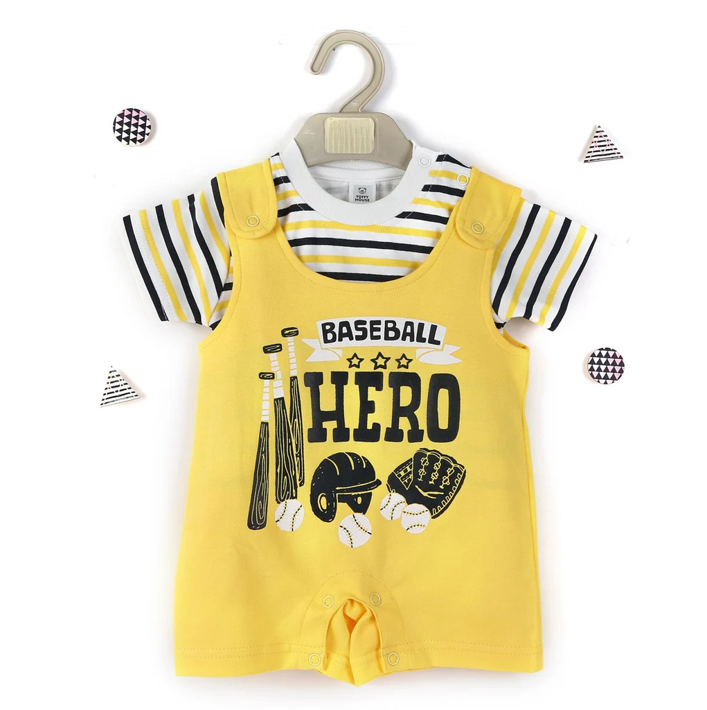 Manufacturer, Exporter, Importer, Supplier, Wholesaler, Retailer, Trader of Baseball Hero, Shoulder Open Romper For Boys in New Delhi, Delhi, India