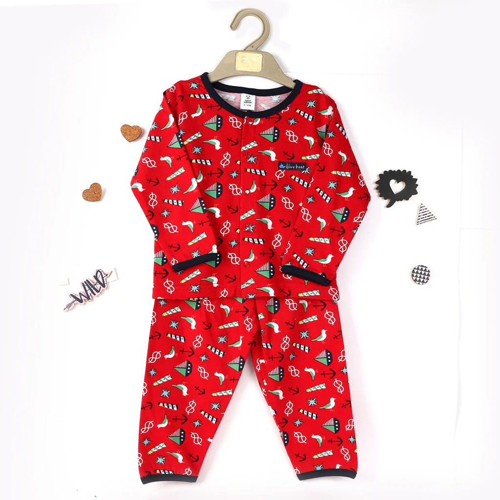 Manufacturer, Exporter, Importer, Supplier, Wholesaler, Retailer, Trader of Beach Allover Print Bum Night Suit For Boys in New Delhi, Delhi, India