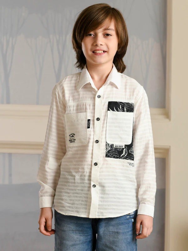 Manufacturer, Exporter, Importer, Supplier, Wholesaler, Retailer, Trader of Boys Chase White Shirt in New Delhi, Delhi, India