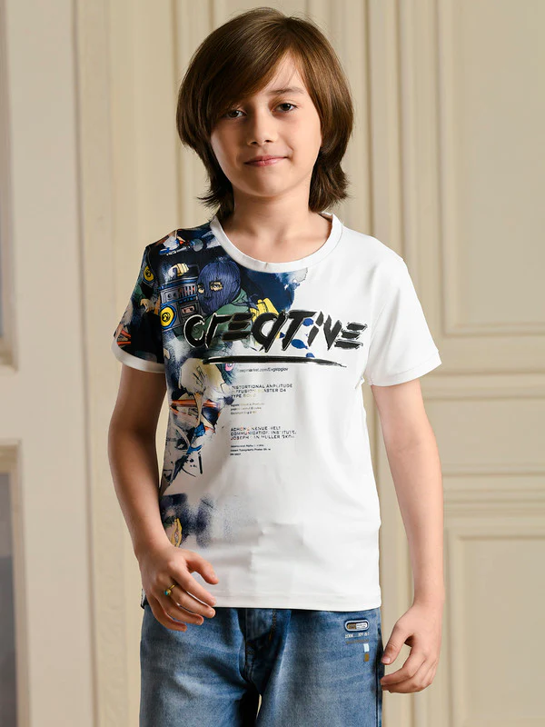 Manufacturer, Exporter, Importer, Supplier, Wholesaler, Retailer, Trader of Boys Napoleon Printed T-shirt in New Delhi, Delhi, India