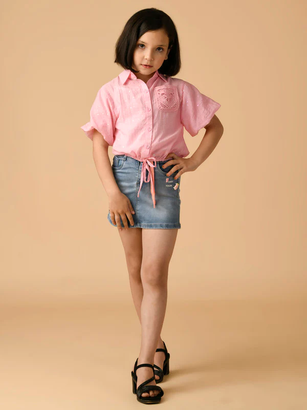 Manufacturer, Exporter, Importer, Supplier, Wholesaler, Retailer, Trader of Girls Upper Pink Top in New Delhi, Delhi, India