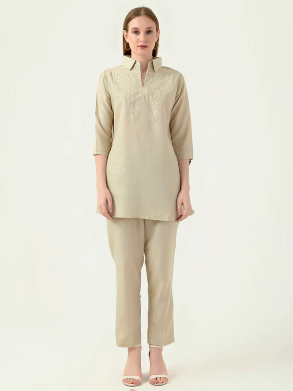 Manufacturer, Exporter, Importer, Supplier, Wholesaler, Retailer, Trader of Khakhi Co-ord Set For Women in New Delhi, Delhi, India