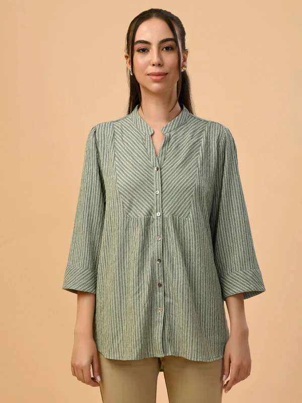 Manufacturer, Exporter, Importer, Supplier, Wholesaler, Retailer, Trader of Ladies Mint Casual Shirt in New Delhi, Delhi, India