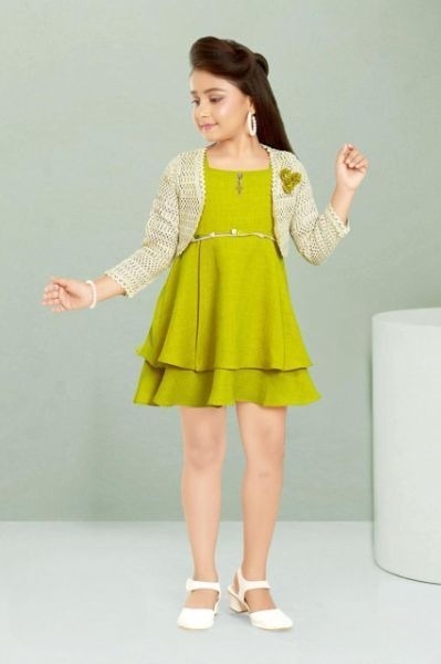 Manufacturer, Exporter, Importer, Supplier, Wholesaler, Retailer, Trader of Neon Yellow Colour Middy For Girls in New Delhi, Delhi, India