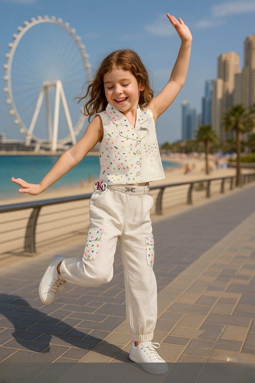 Manufacturer, Exporter, Importer, Supplier, Wholesaler, Retailer, Trader of Off White Colour Plazo Sets For Girls in New Delhi, Delhi, India