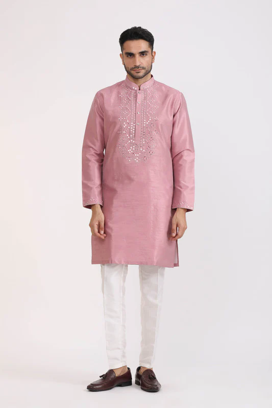 Manufacturer, Exporter, Importer, Supplier, Wholesaler, Retailer, Trader of Onion Kurta Pyjama For Men in New Delhi, Delhi, India