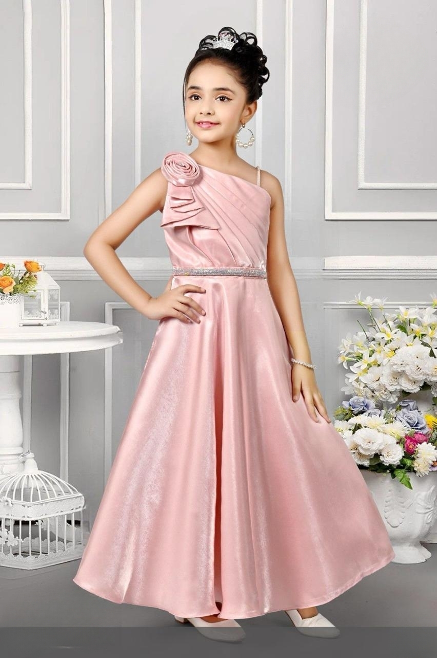 Manufacturer, Exporter, Importer, Supplier, Wholesaler, Retailer, Trader of PInk Colour Gown For Girls in New Delhi, Delhi, India