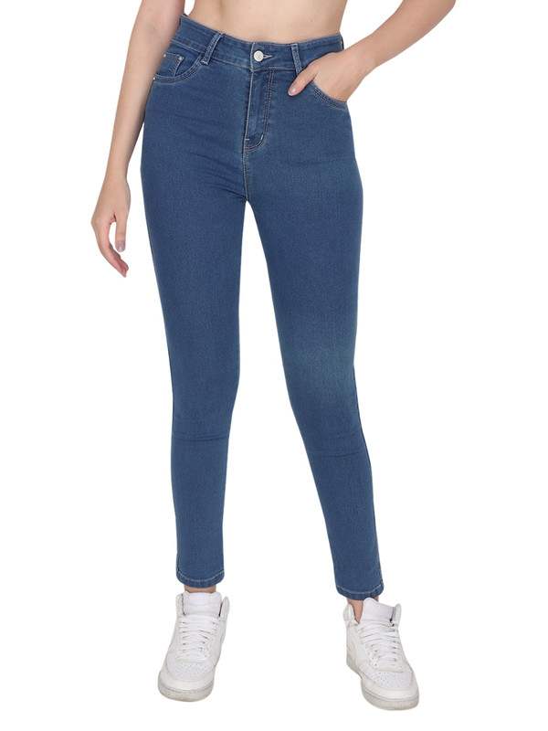Manufacturer, Exporter, Importer, Supplier, Wholesaler, Retailer, Trader of Women Smart Casual Mid Blue Jeans in New Delhi, Delhi, India