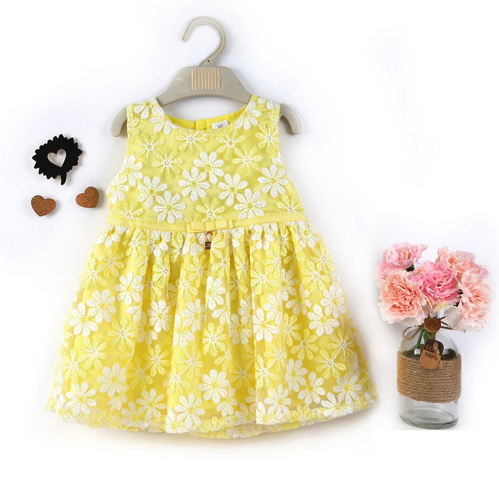 Manufacturer, Exporter, Importer, Supplier, Wholesaler, Retailer, Trader of Yellow makes me happy and glow, Girl's Party Frock in New Delhi, Delhi, India